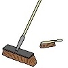 Sweeping up particles and rubbish
